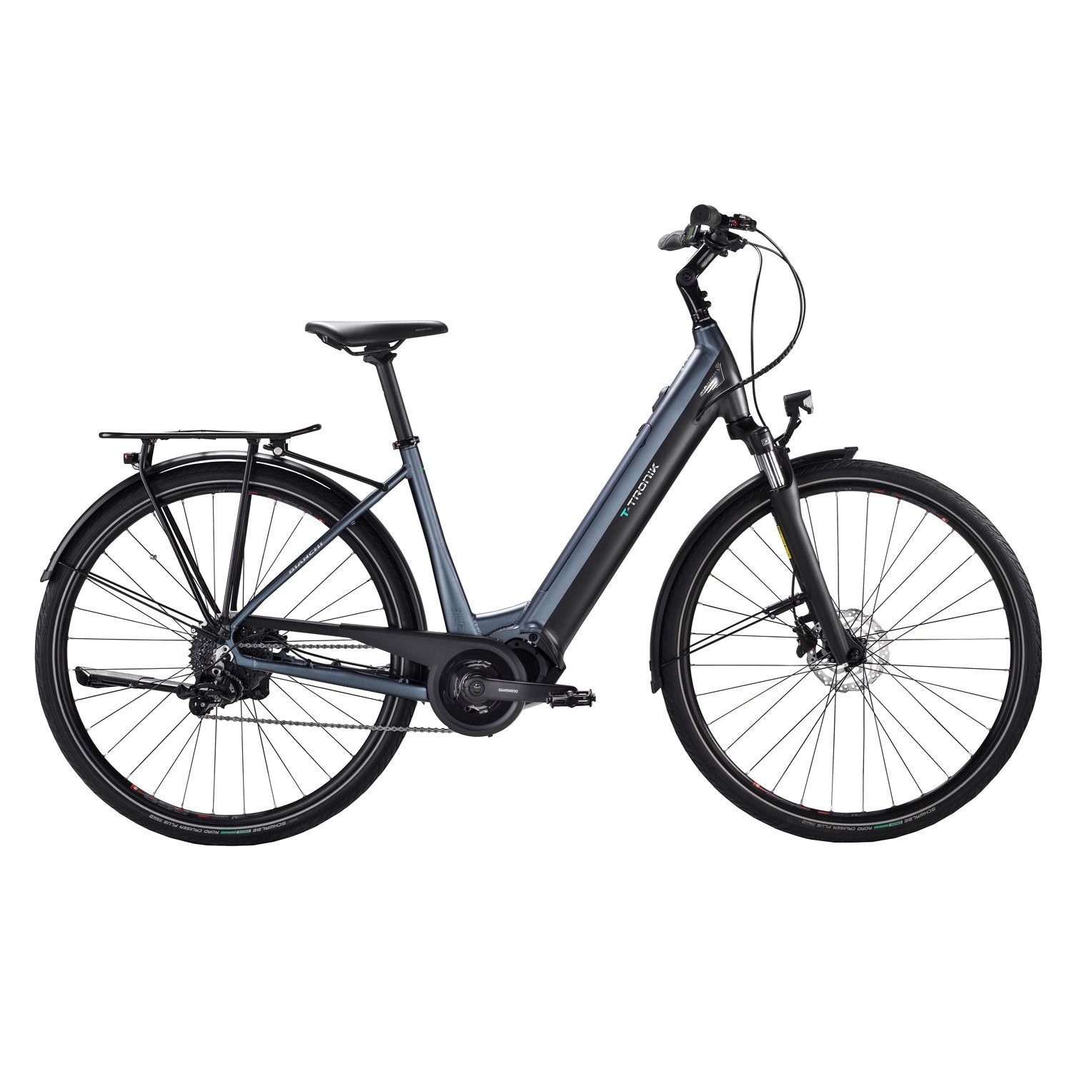 Bianchi T-TRONIK C-Type DB X5/X7 9S E6100 Blu/Antracite - Bicicletta E-URBAN