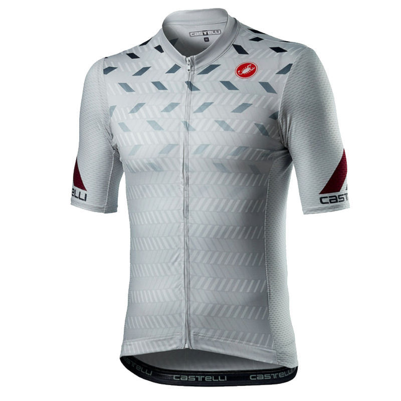 Maglia Castelli Manica Corta Avanti Jersey Grigio Silver